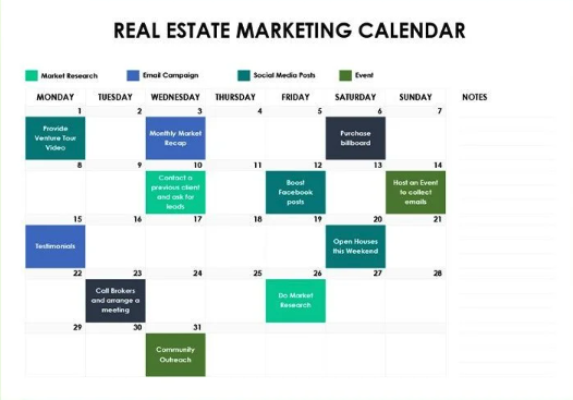 Real Estate Marketing Google Calendar Template by Template.net